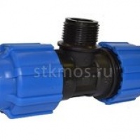 Тройник компрессионный с наружной резьбой